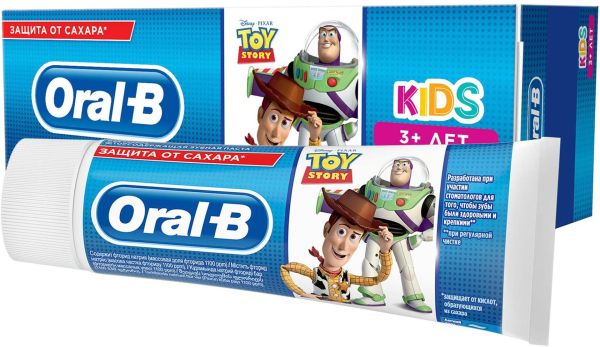 Oral-B зубная паста Kids для детей Легкий вкус Toy Story 75мл фотография