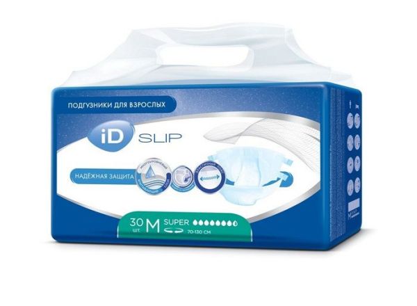 Подгузники для взрослых iD SLIP М 30 шт фотография
