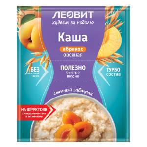 Каша худеем за неделю овсяная абрикос леовит 40г